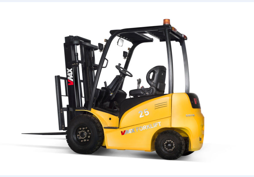Construction Four Wheel Electric Forklift Truck , Electric Fork Truck 2500KG